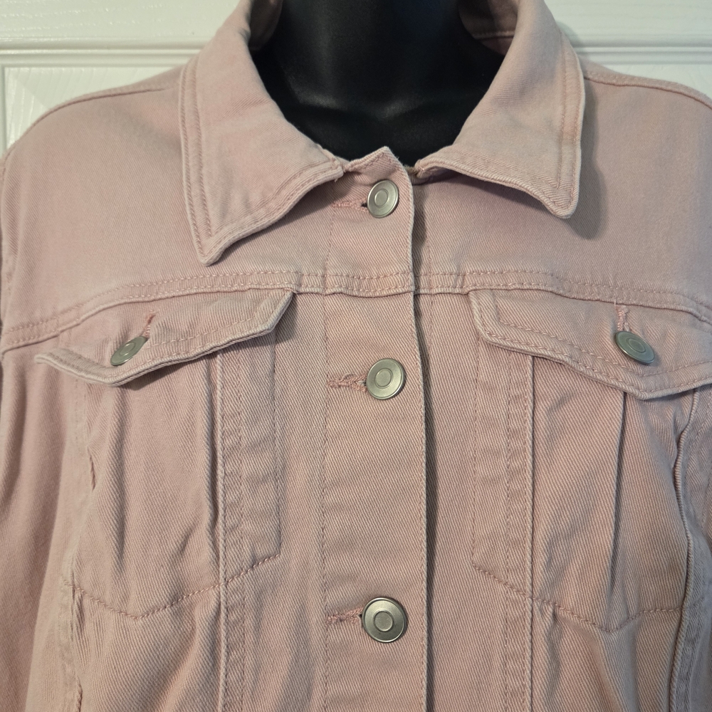 Time and Tru Pink Jean Jacket - Picture 2 of 8